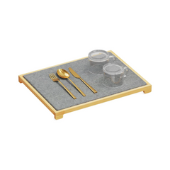 SpaceAid Diatomaceous Earth Stone Dish Drying Mat for Kitchen Counter, Gray SpaceAid Diatomaceous Earth Stone Dish Drying Mat for Kitchen Counter, Gray