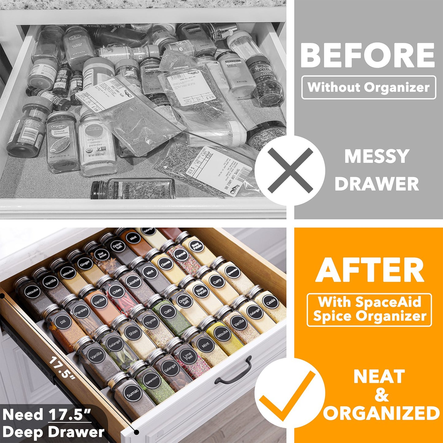 Spice Organizer for Drawer