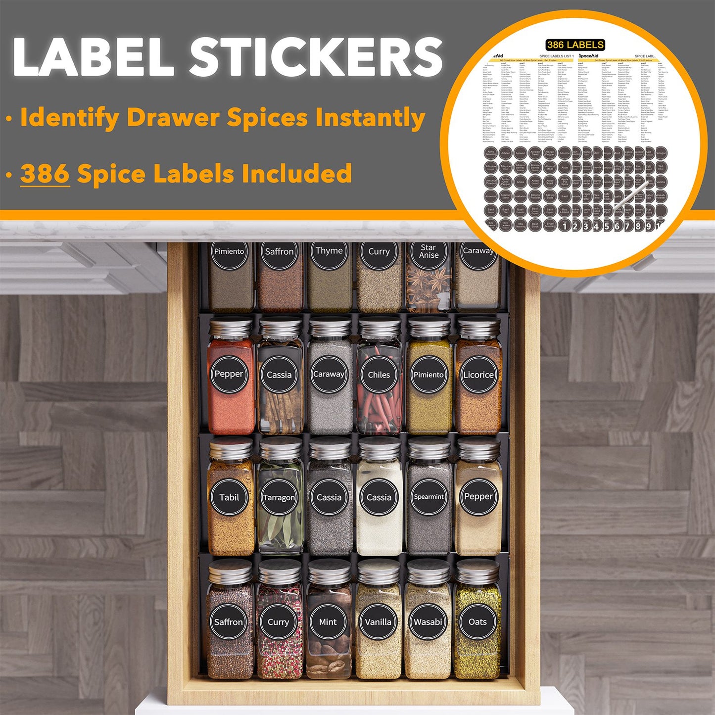 in drawer spice organizer