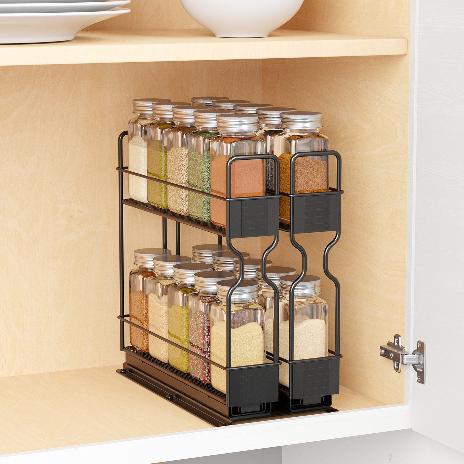 slide out spice rack organizer