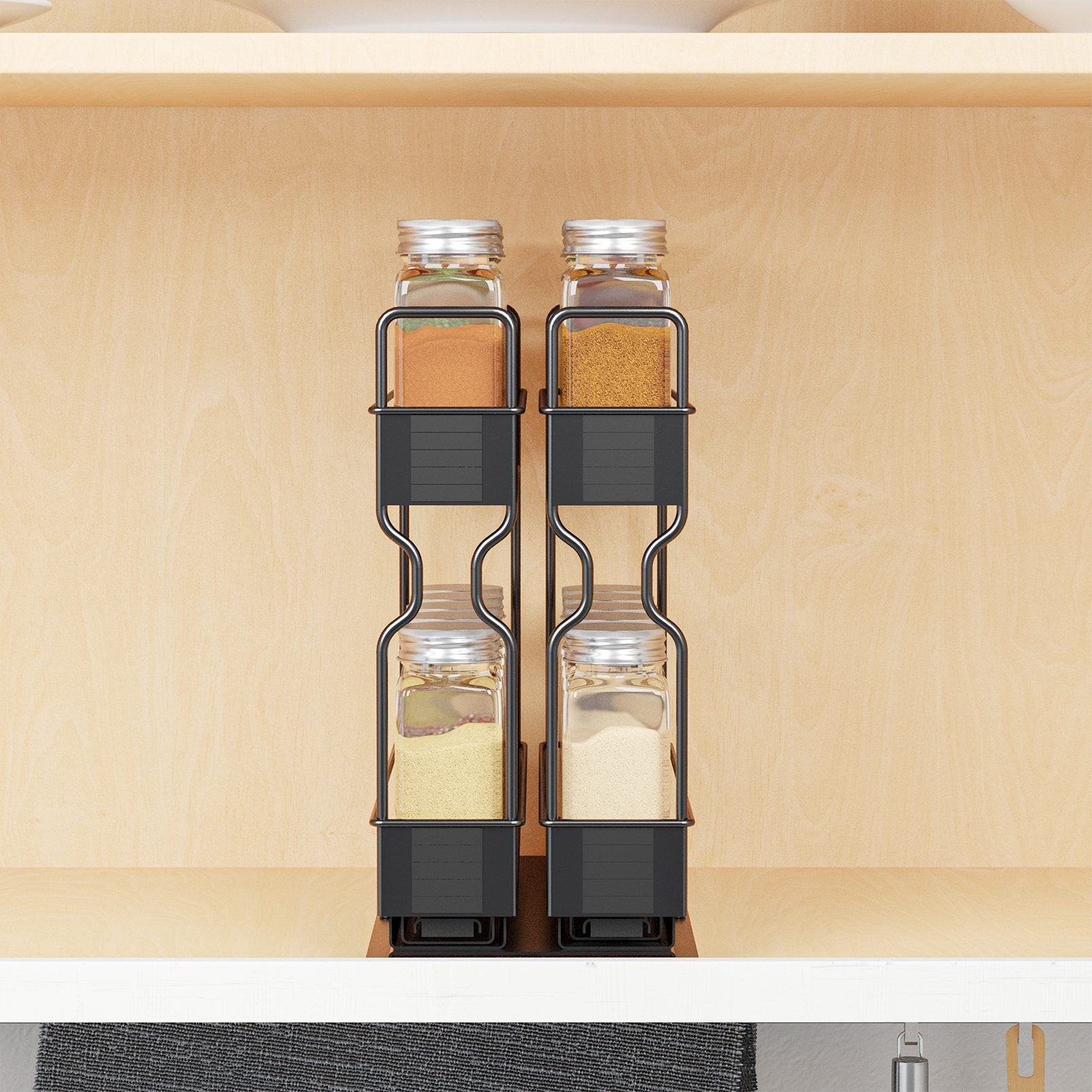 slide out spice rack organizer
