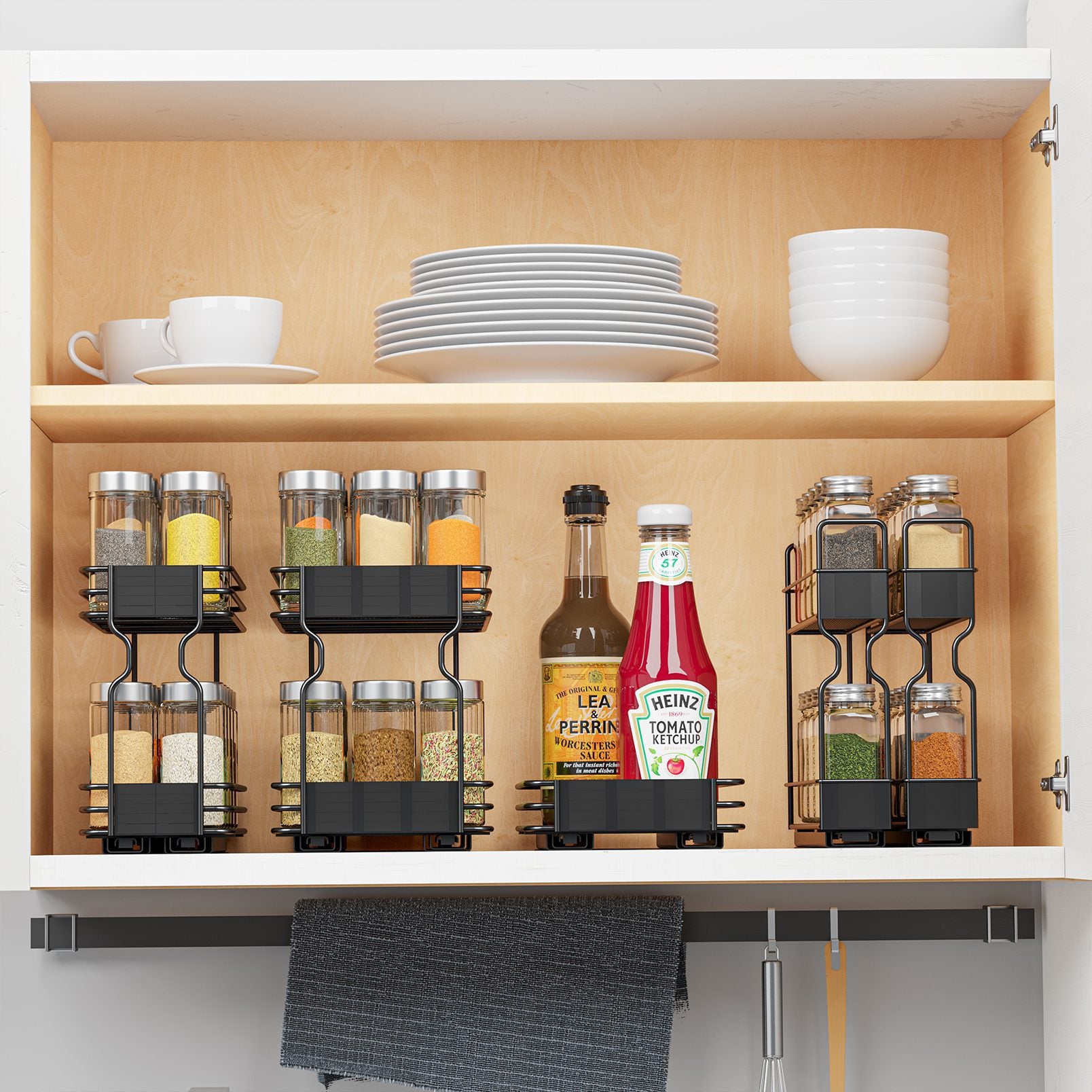 slide out spice rack organizer