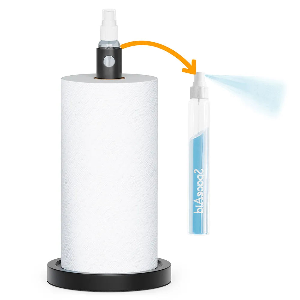 SpaceAid black countertop paper towel holder