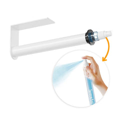 SpaceAid® 2-in-1 SprayNeat Wall Mounted Paper Towel Holder with Spray Bottle Inside Center in White SpaceAid® 2-in-1 SprayNeat Wall Mounted Paper Towel Holder with Spray Bottle Inside Center in White