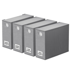 SpaceAid 4 Pack Bed Sheet Organization Folder in Gray SpaceAid 4 Pack Bed Sheet Organization Folder in Gray
