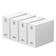 SpaceAid 4 Pack Bed Sheet Folder and Organizer Storage for Linen Closet, White SpaceAid 4 Pack Bed Sheet Folder and Organizer Storage for Linen Closet, White
