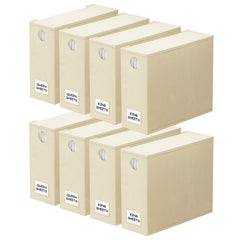 SpaceAid 8 Pack Bed Sheet Organizer and Storage Folder Sheet Organizer in Beige SpaceAid 8 Pack Bed Sheet Organizer and Storage Folder Sheet Organizer in Beige