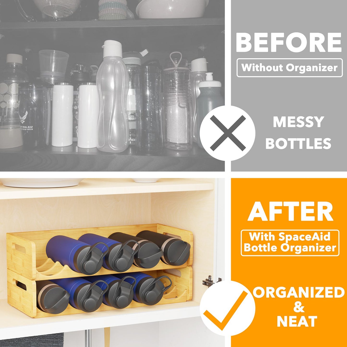 SpaceAid water bottle storage