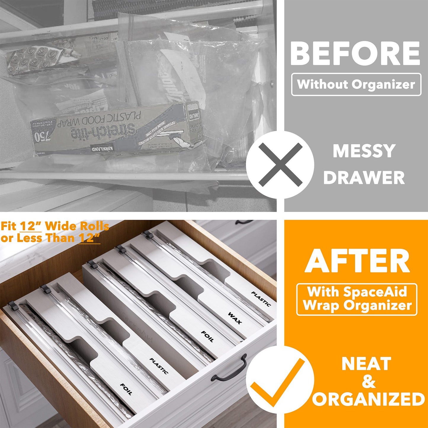 SpaceAid foil and plastic wrap dispenser