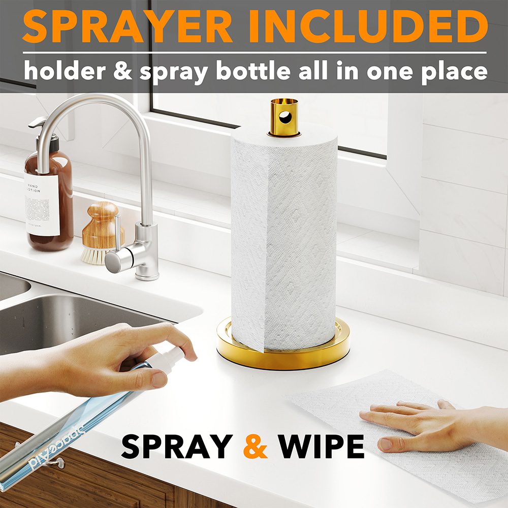 gold paper towel holder
