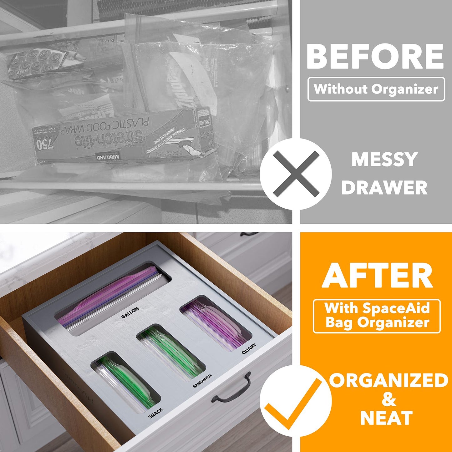 SpaceAid bag storage organizer