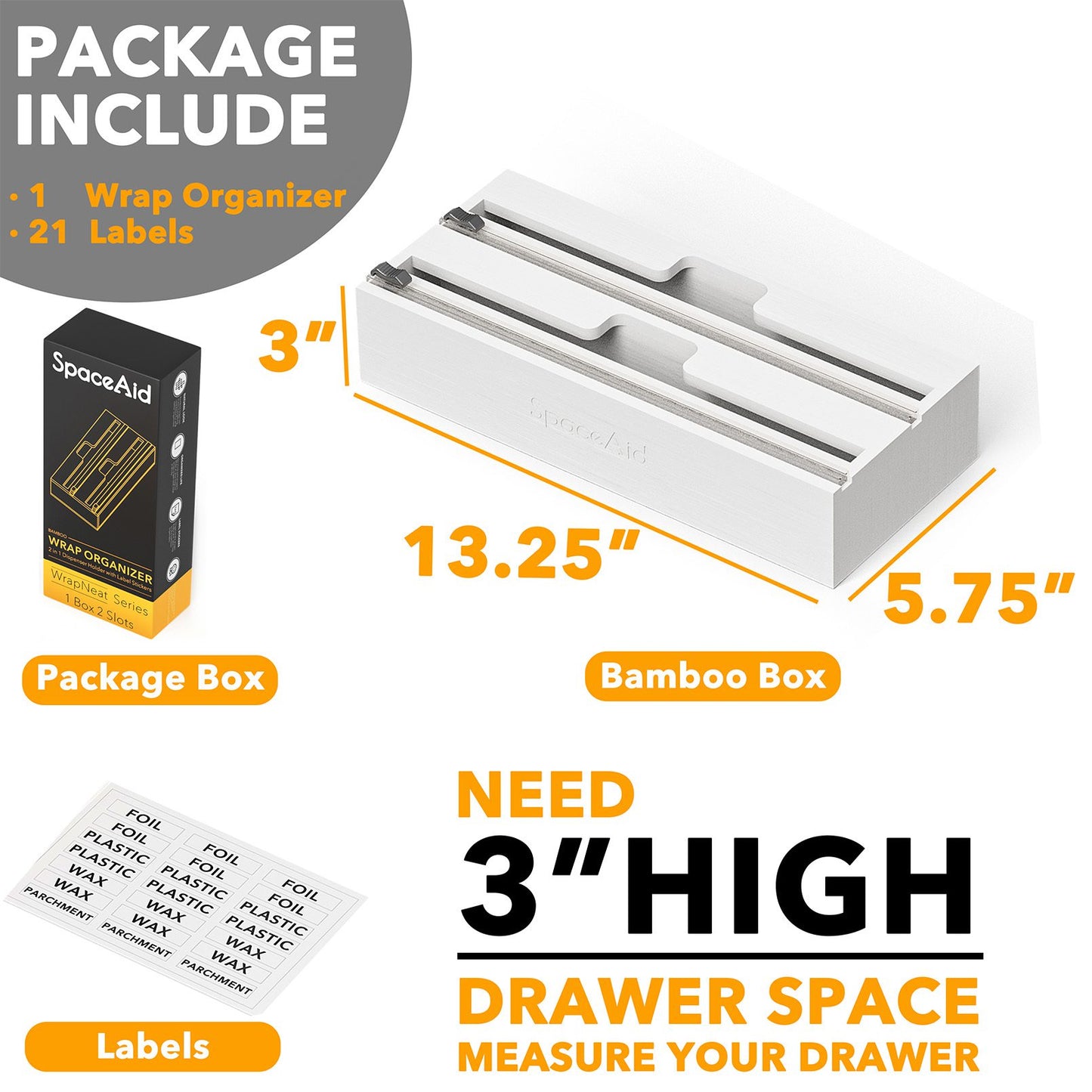 foil and plastic wrap organizer