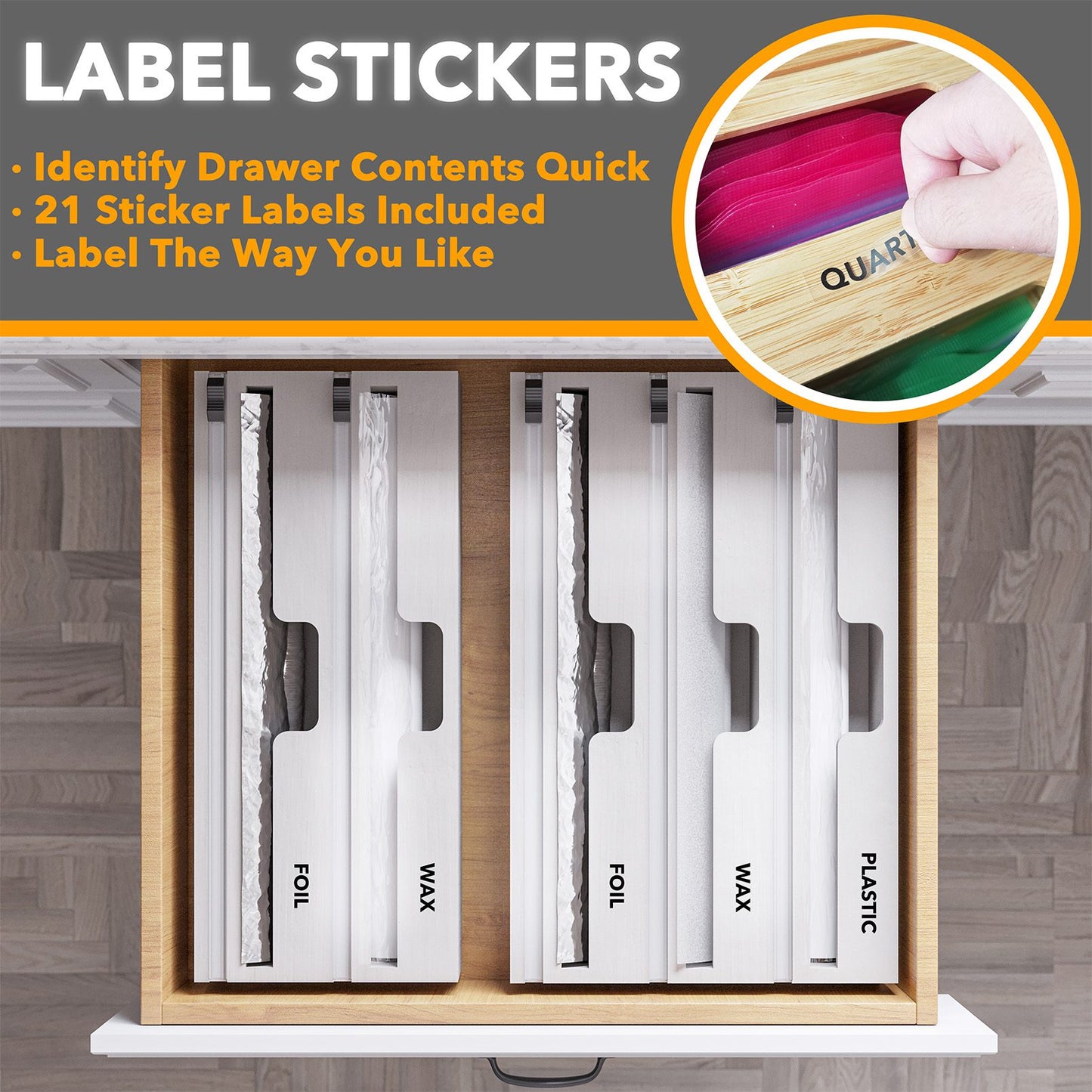 SpaceAid foil and plastic wrap dispenser