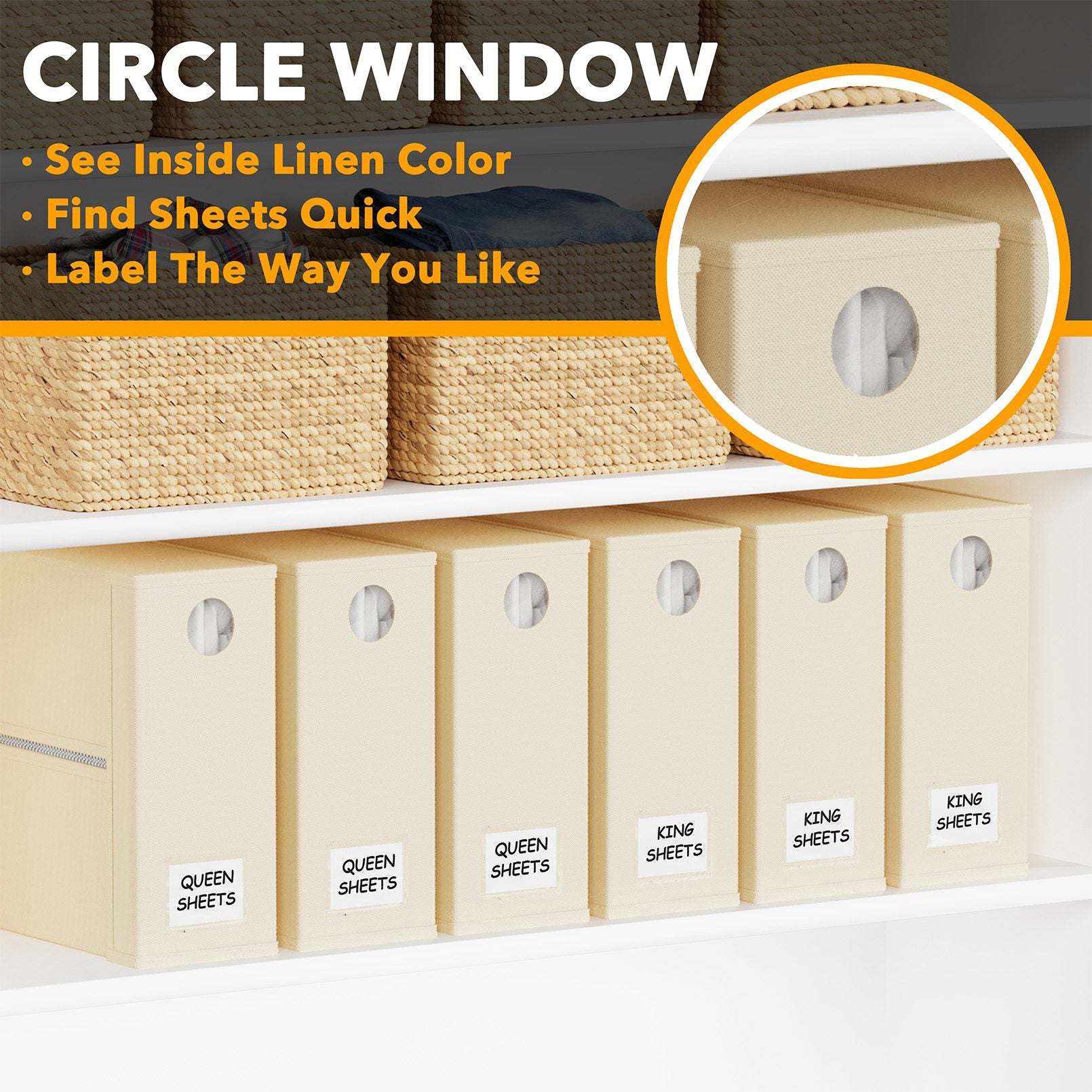 bed sheet closet organizer