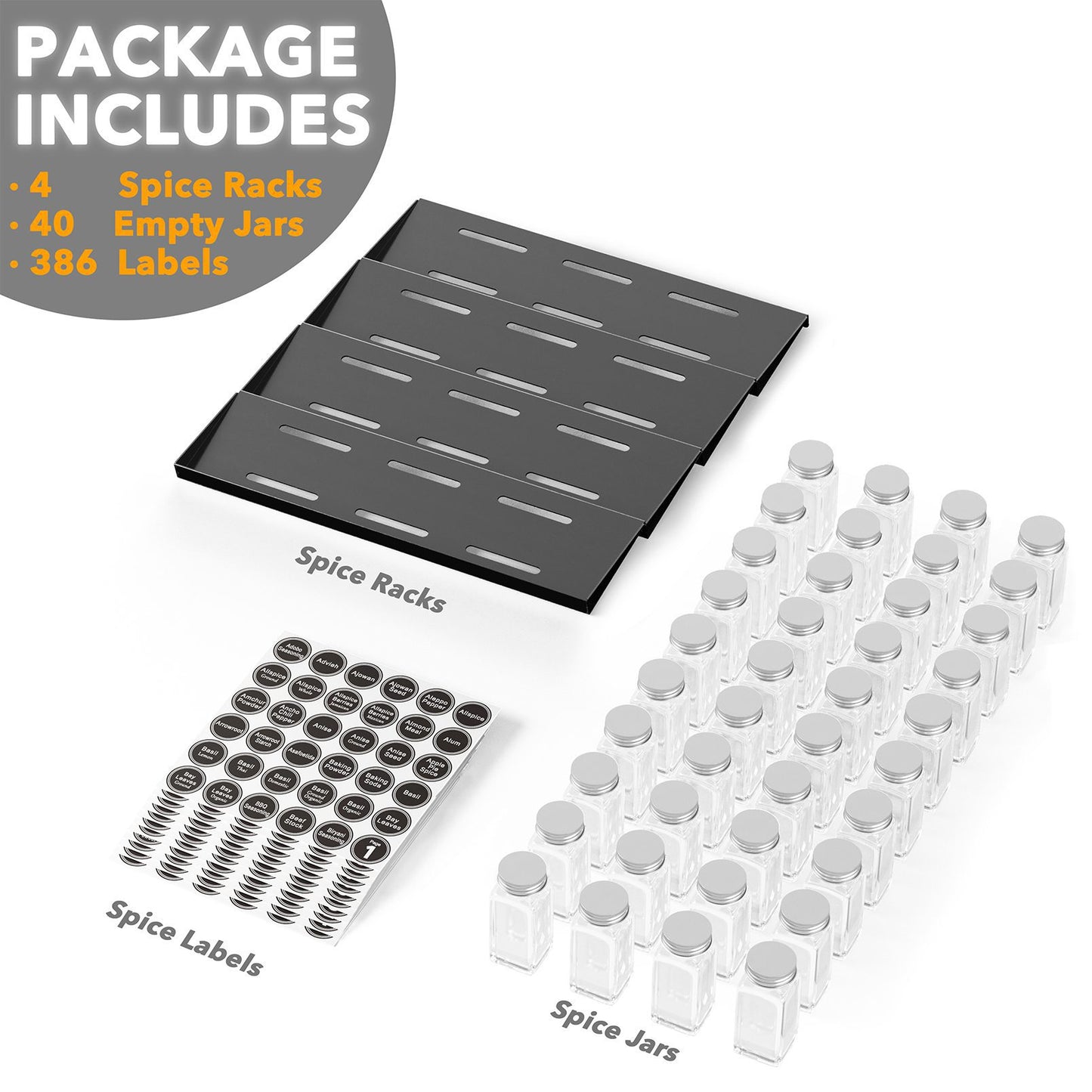 SpaceAid kitchen drawer spice organizer