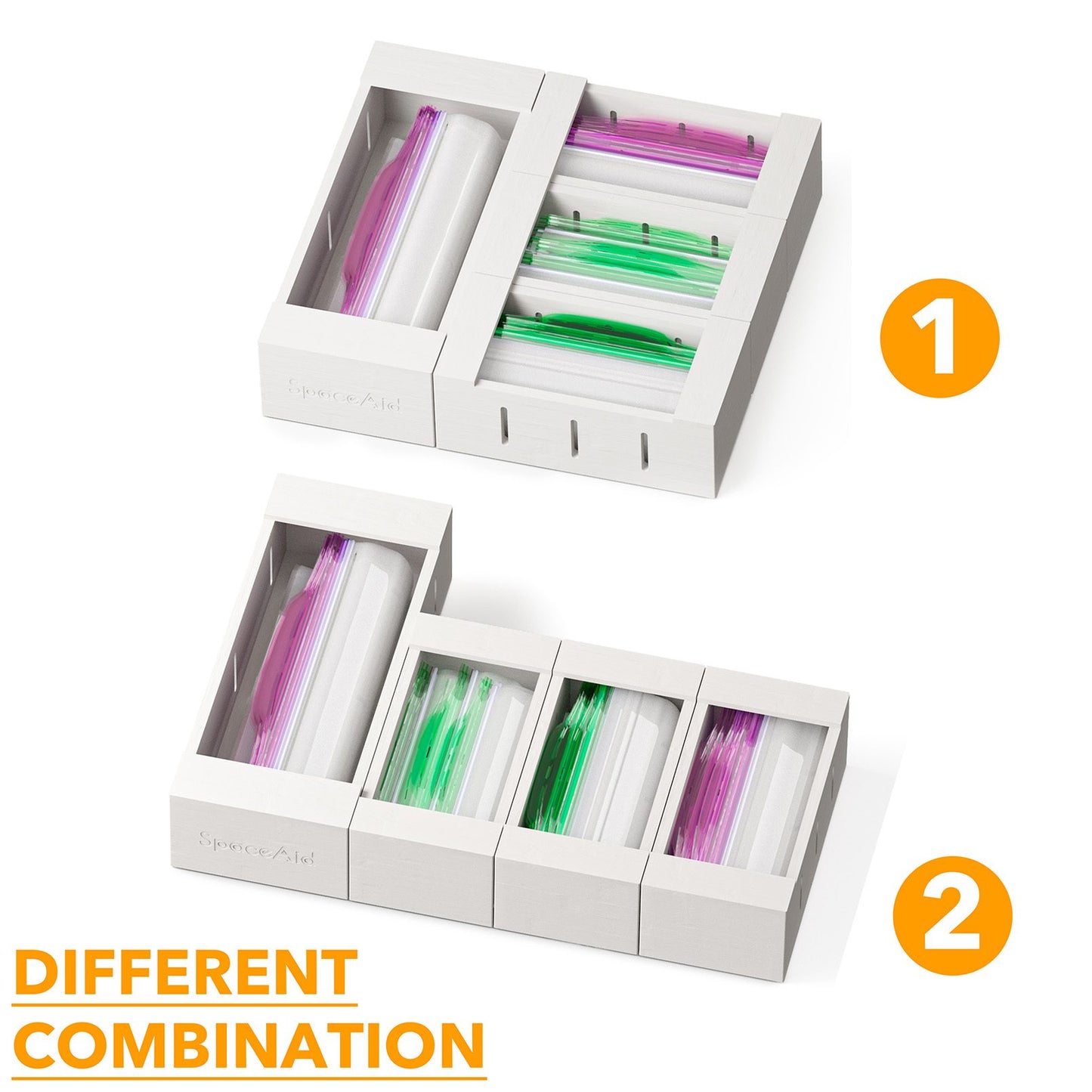 SpaceAid bamboo storage bag organizer