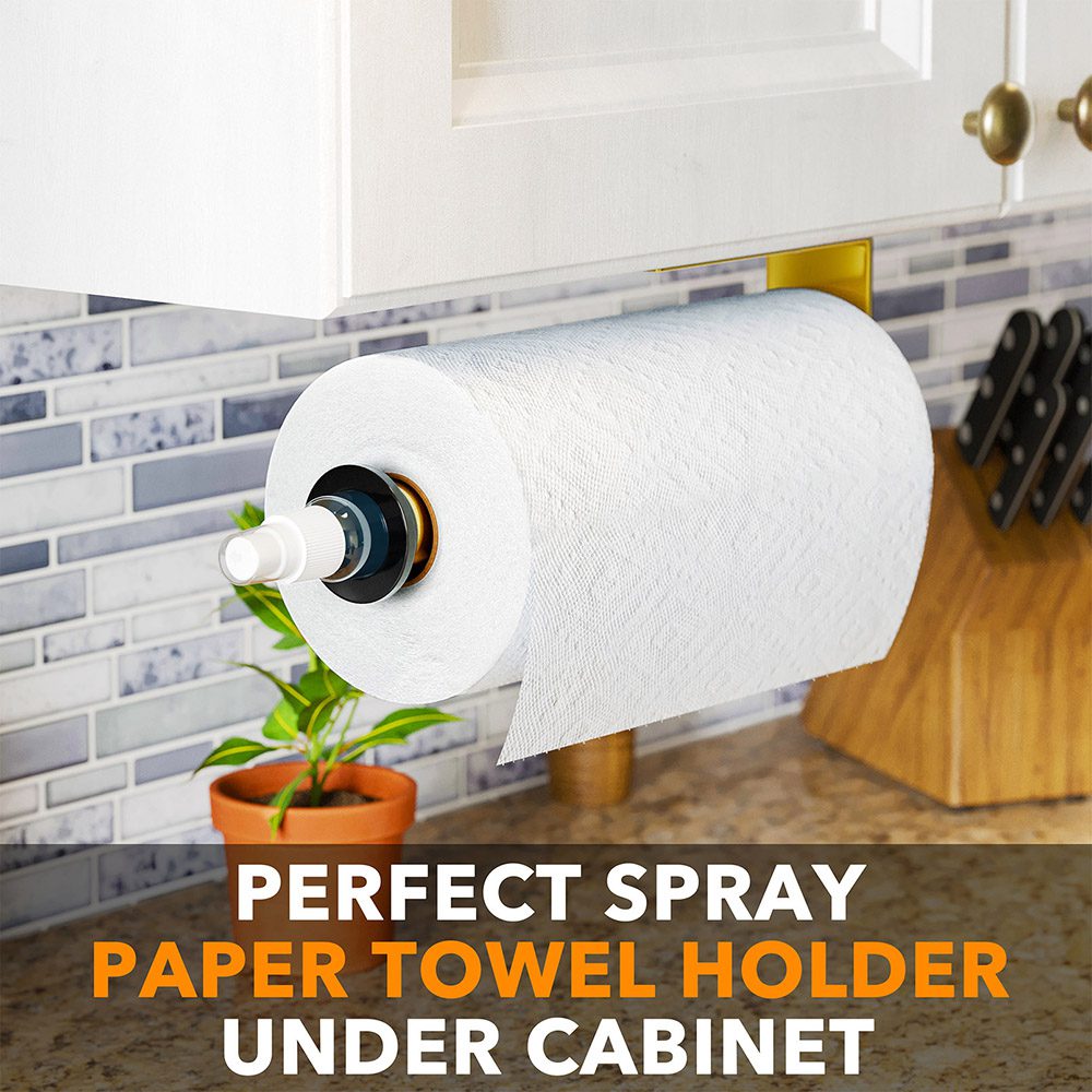 SpaceAid gold paper towel holder