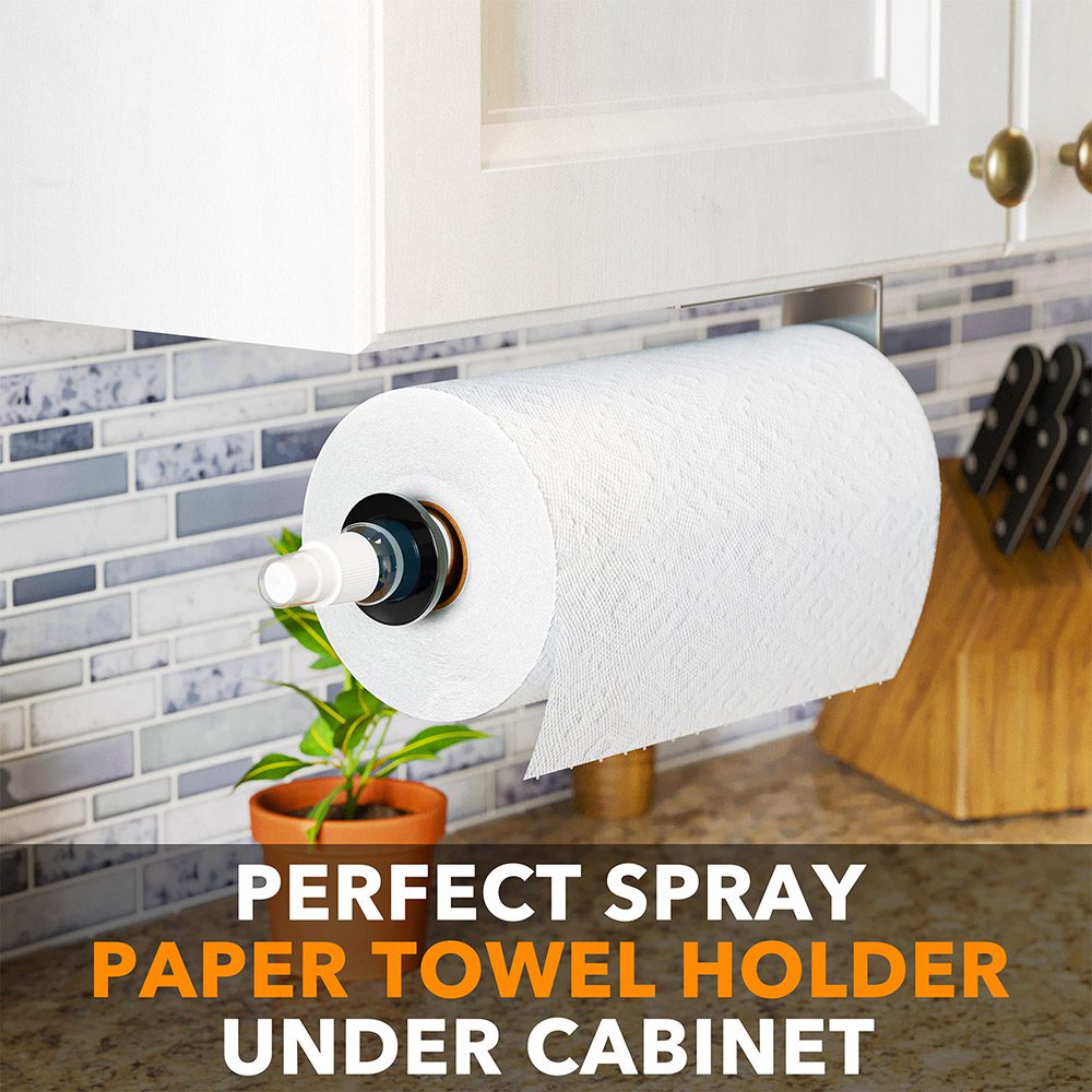 Paper towel holder under cabinet