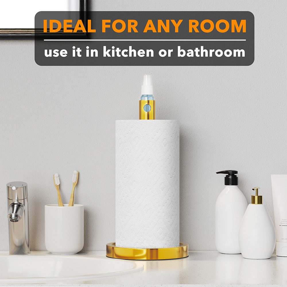 gold paper towel holder