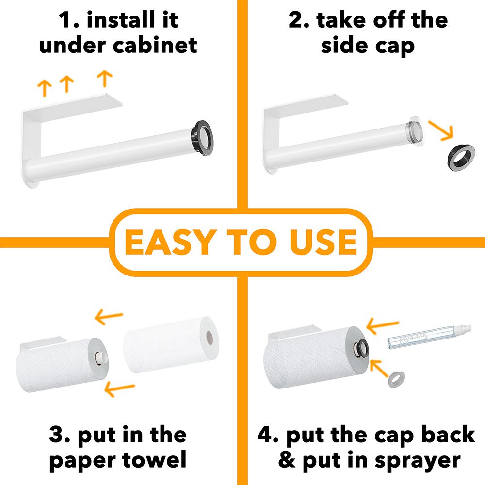 SpaceAid white paper towel holder