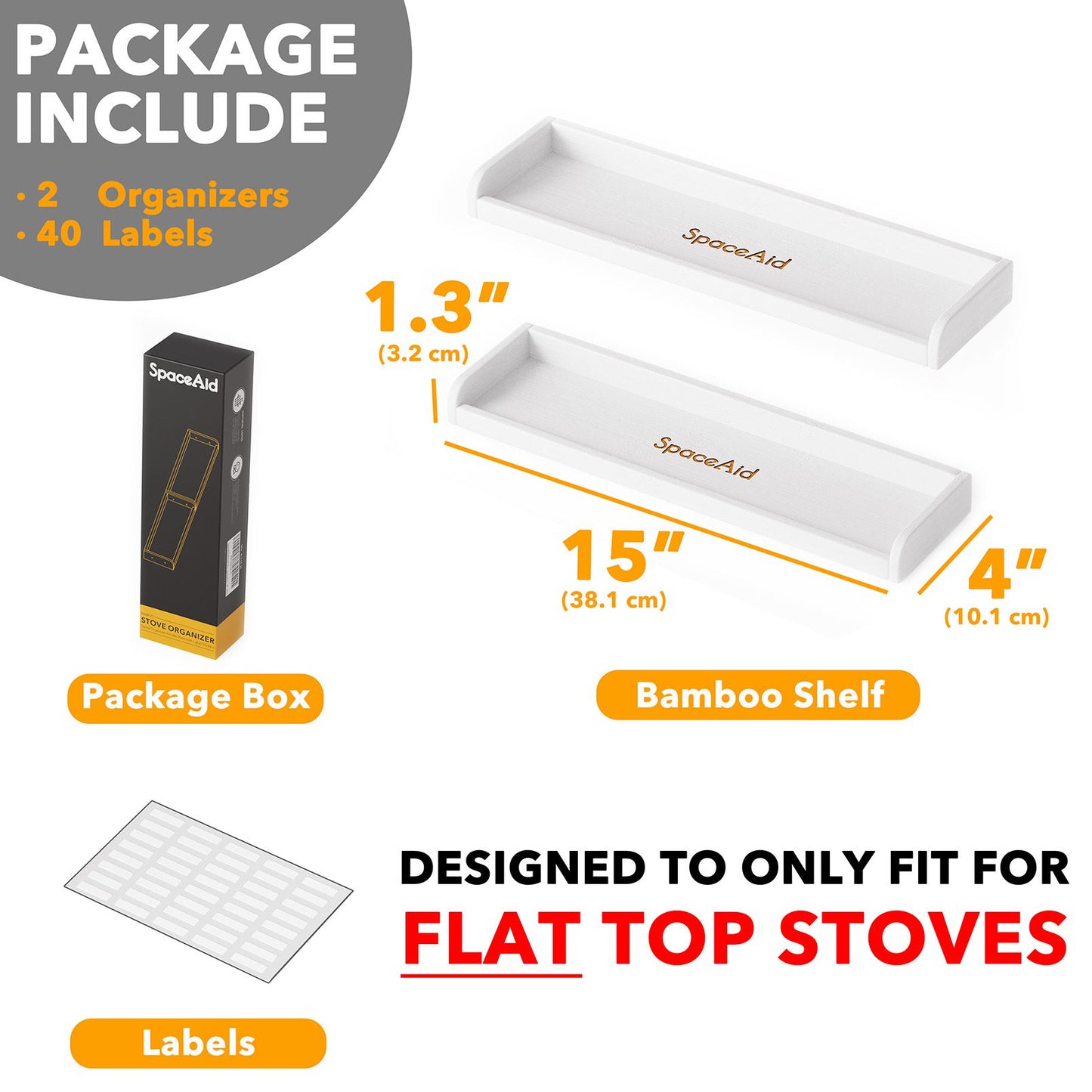 SpaceAid white shelf over stove