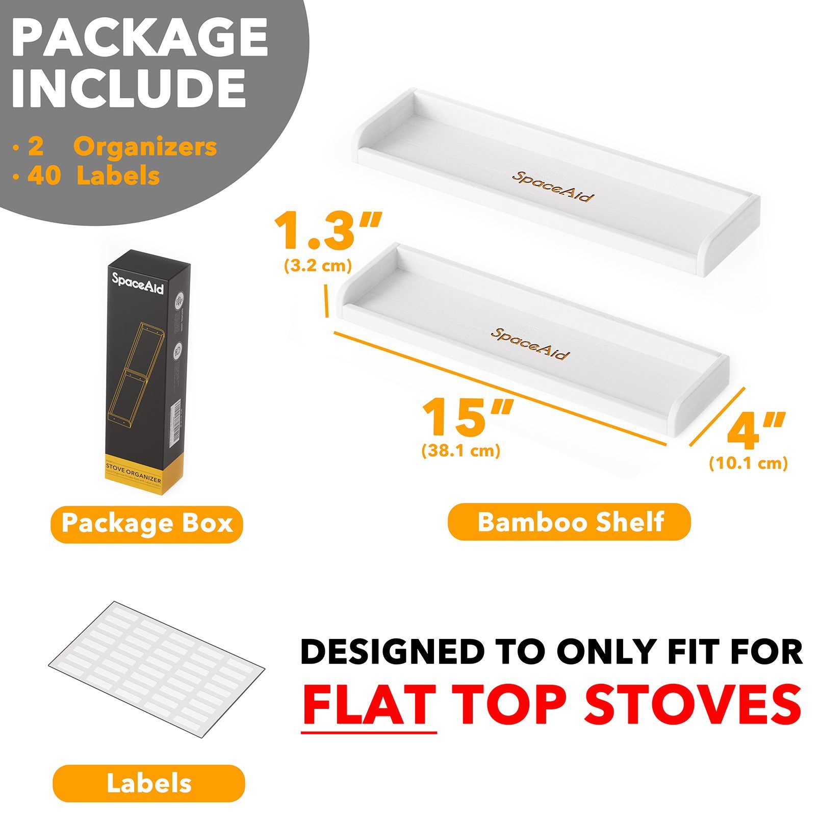 SpaceAid white shelf over stove