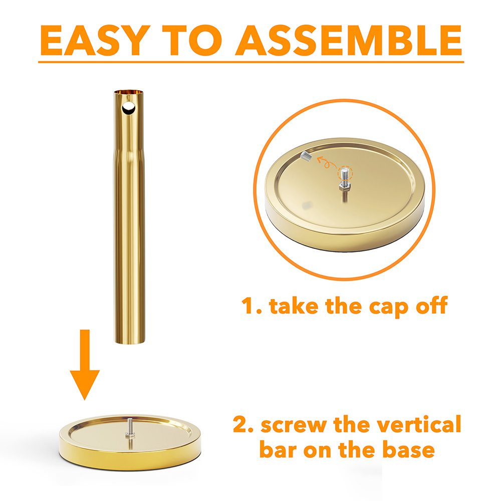 gold paper towel holder