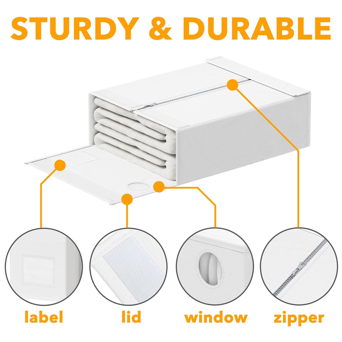 bed sheet storage organizer