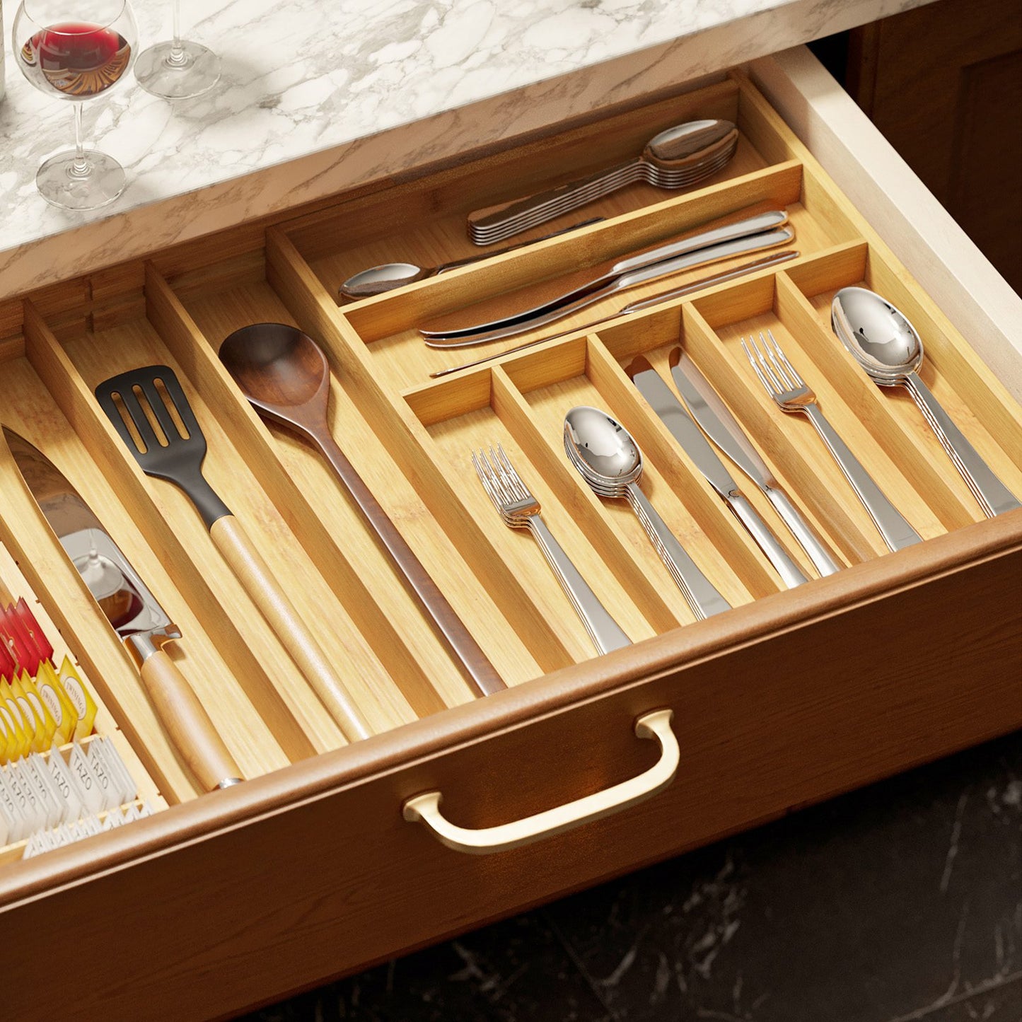 expandable silverware organizer