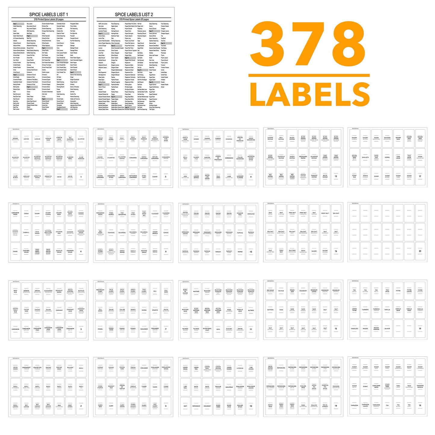 SpaceAid spice labels