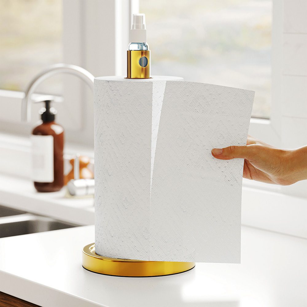 gold paper towel holder