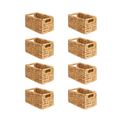 8-Pack Wicker Storage Baskets with Handle 8-Pack Wicker Storage Baskets with Handle