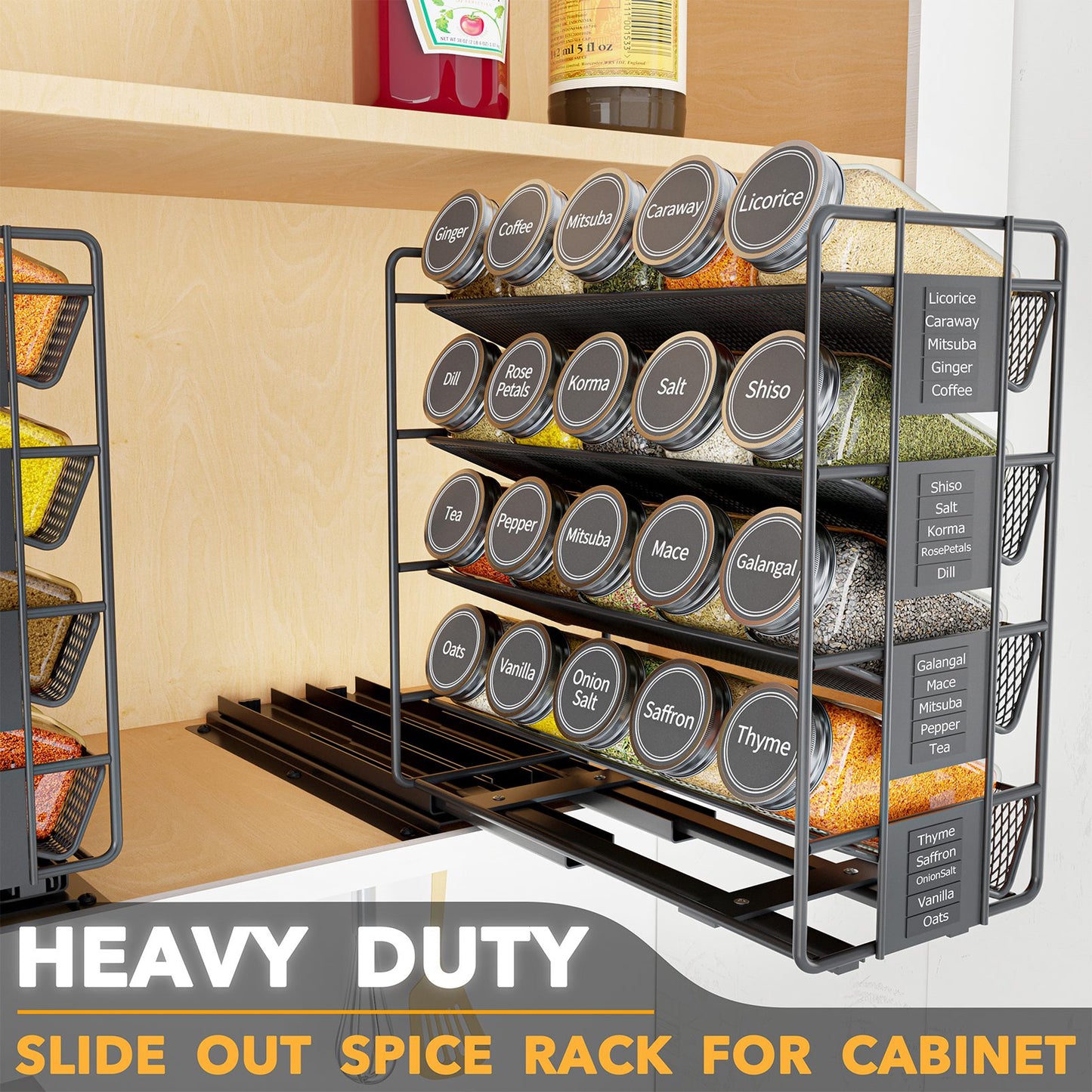 Pull Out Spice Rack Organizer