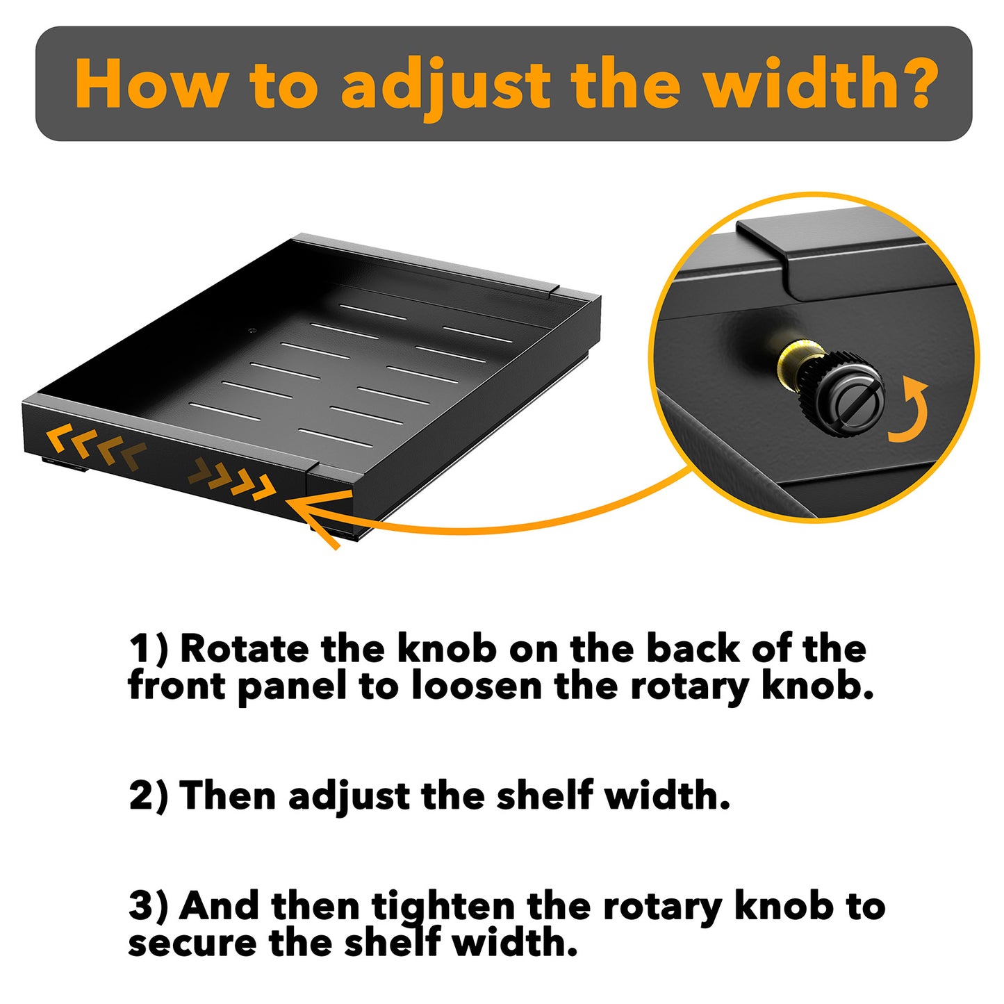 SpaceAid Adjustable No-Drill Adhesive Pull-Out Cabinet Drawer for Kitchen Black, 17" Deep