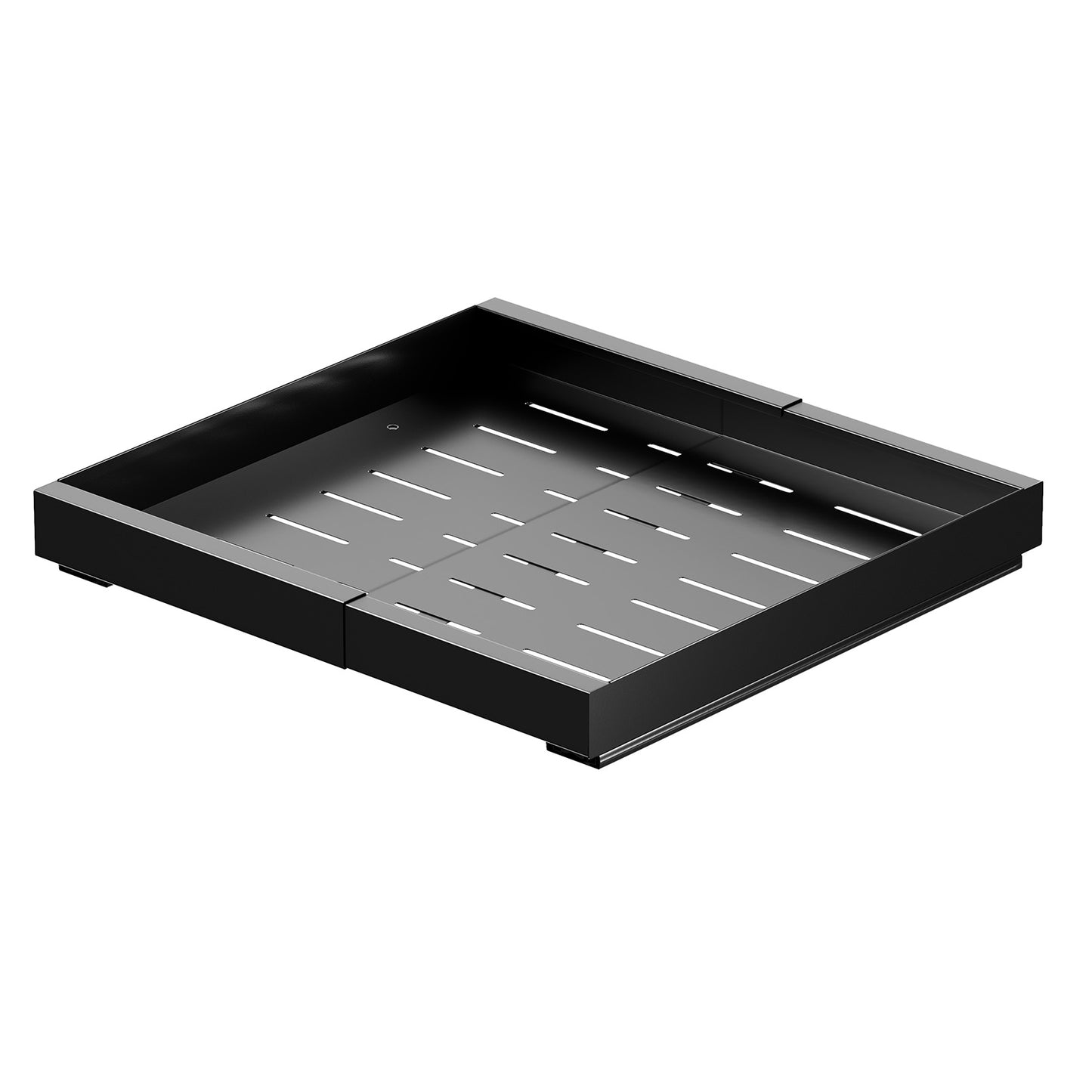 SpaceAid Adjustable No-Drill Adhesive Pull-Out Cabinet Drawer for Kitchen Black, 17" Deep