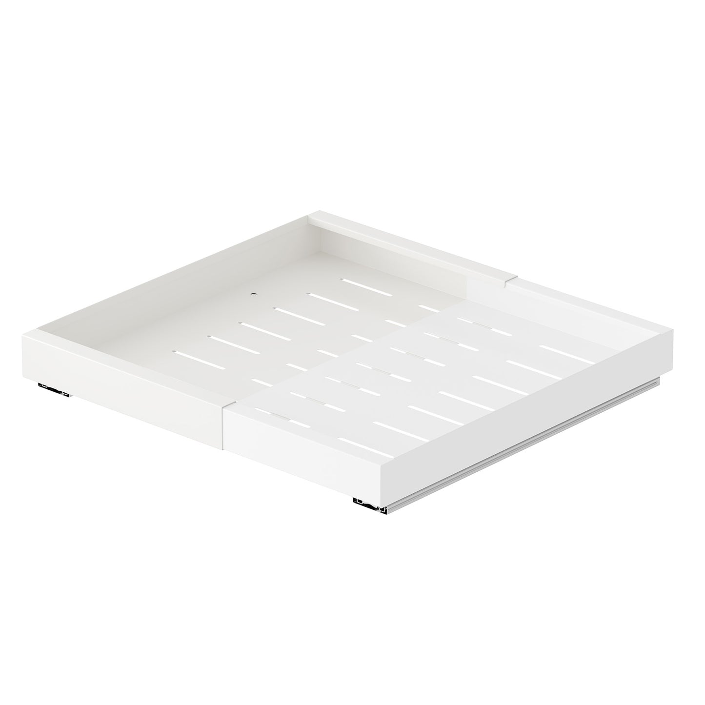 SpaceAid Pull-Out Cabinet Organizer with No-Drill Adhesive for Kitchen and Pantry White, 17" Deep