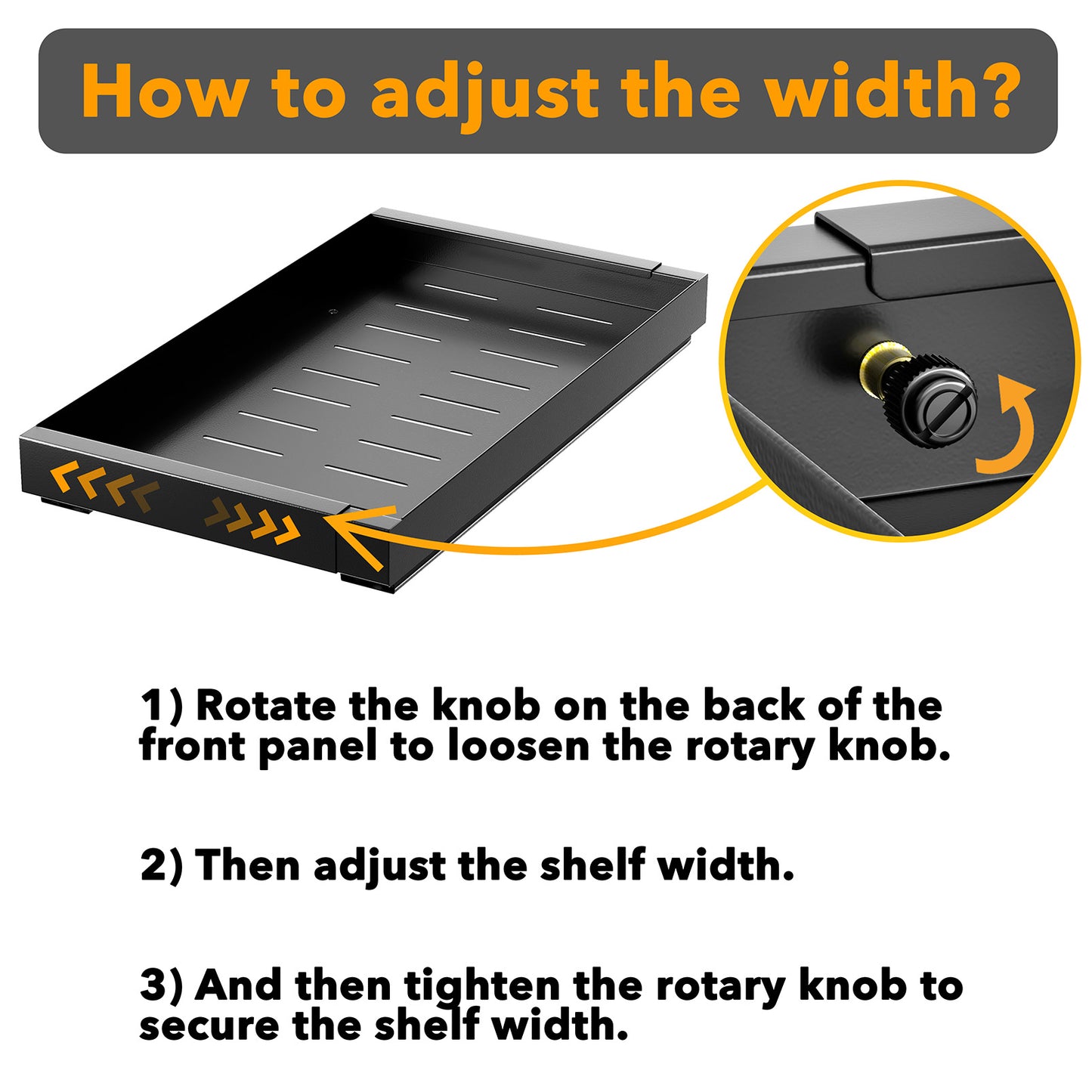 SpaceAid Adjustable No-Drill Adhesive Pull-Out Cabinet Shelves for Kitchen Black, 21" Deep