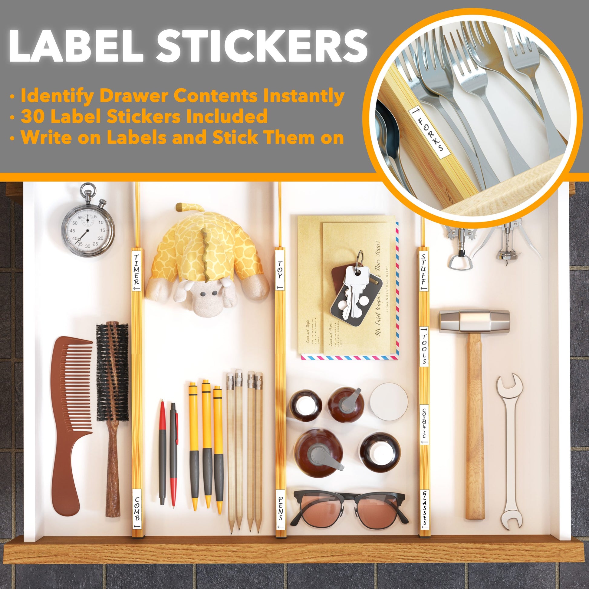 Bamboo Drawer Organizer