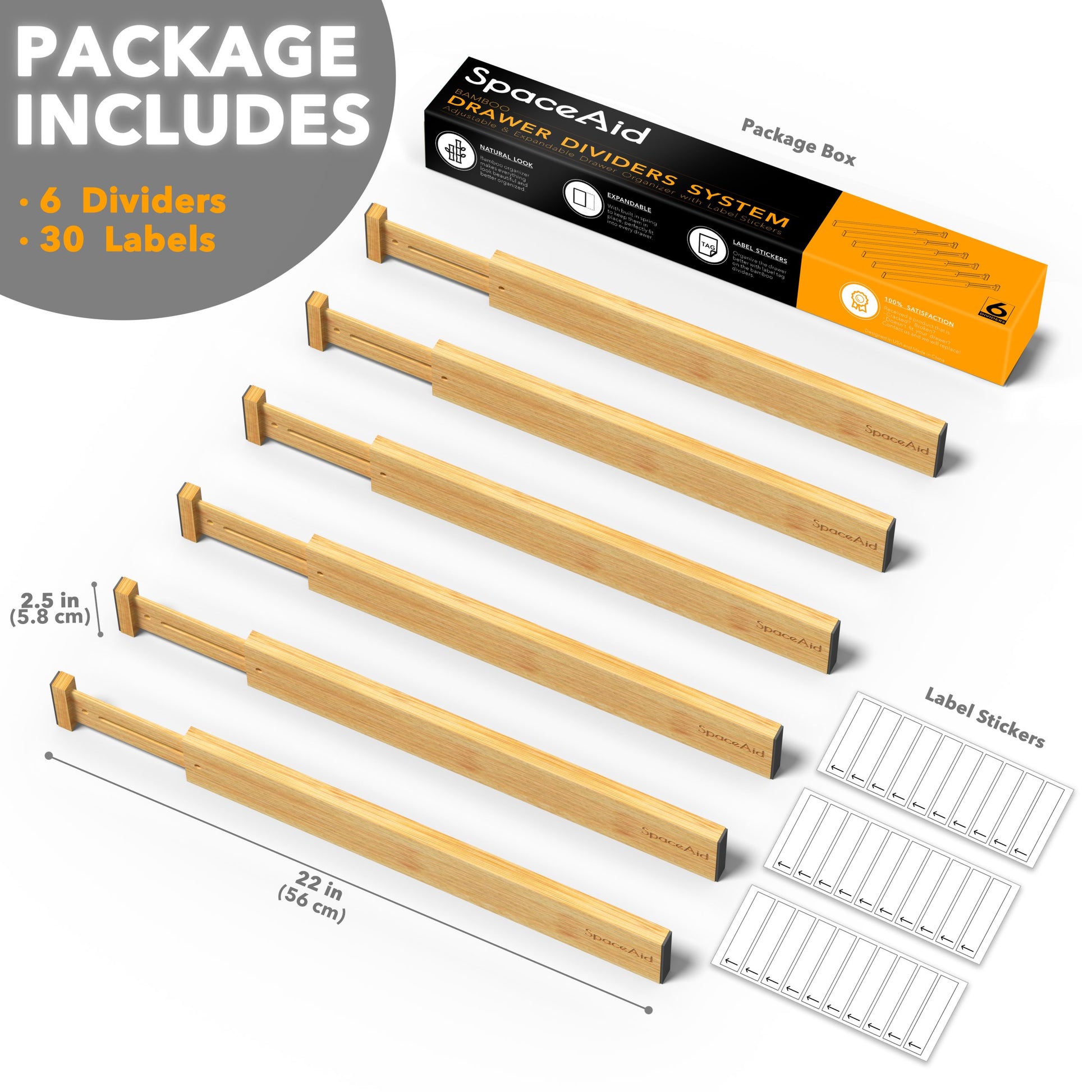 Bamboo Drawer Organizer