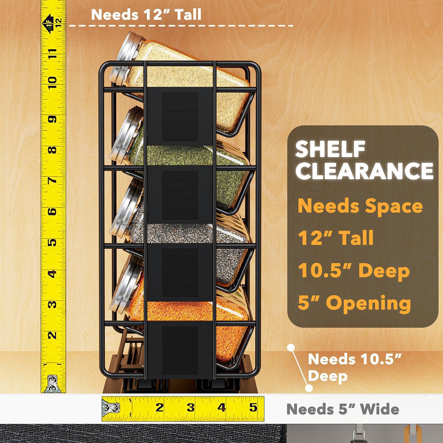 Pull Out Spice Rack Organizer