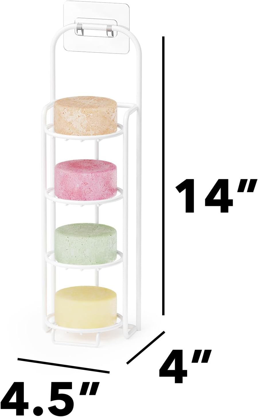 SpaceAid white soap holder 4 tier