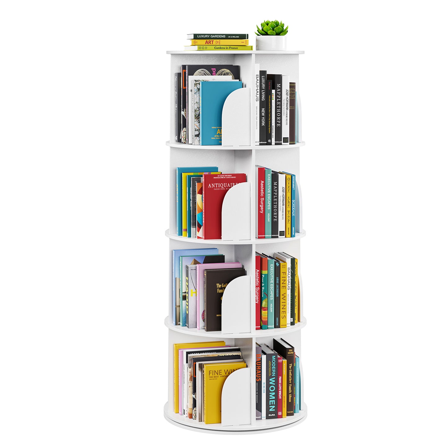 4 Tier Rotating Bookshelf