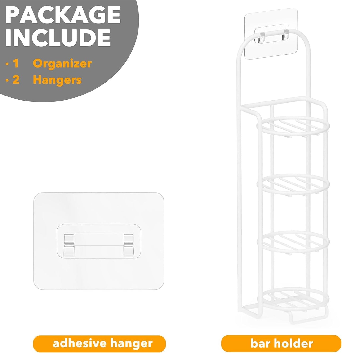 SpaceAid white soap holder 4 tier