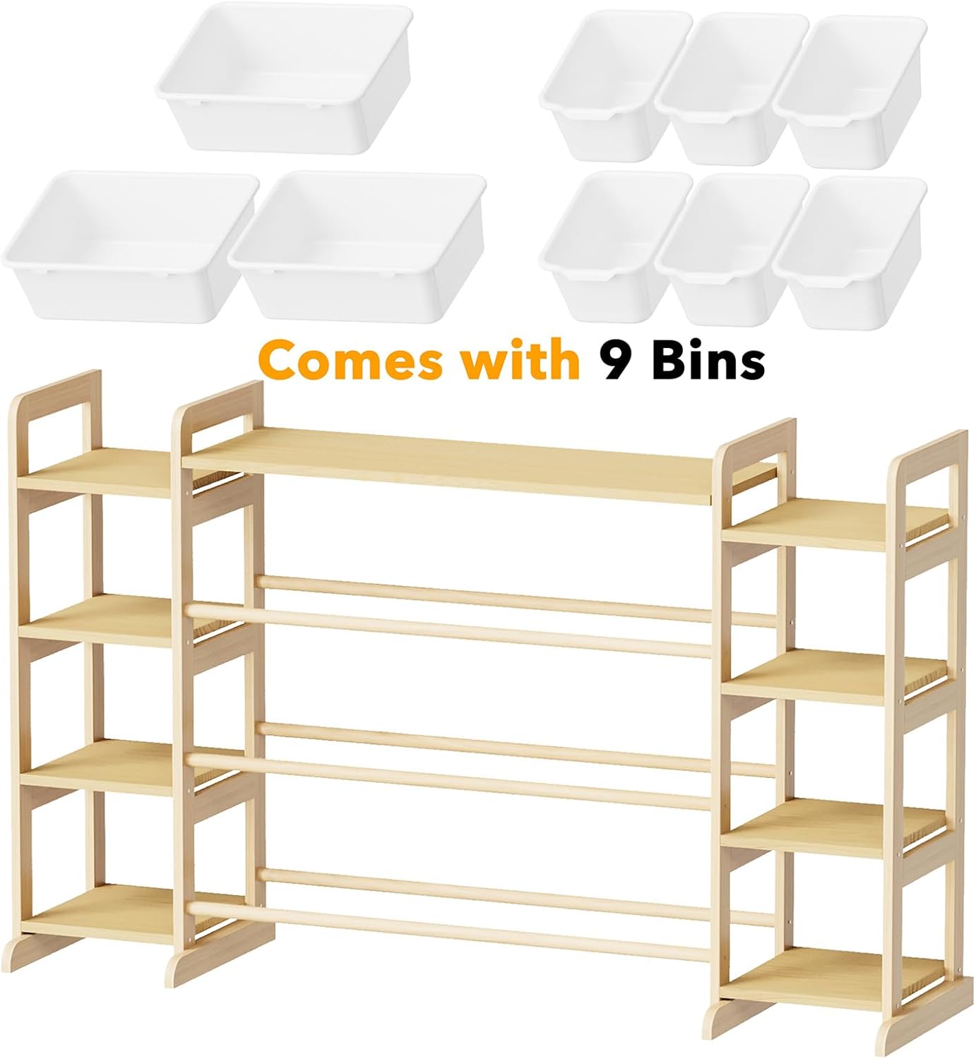 Large Toy Storage Organizer 9 Shelves 9 Bins