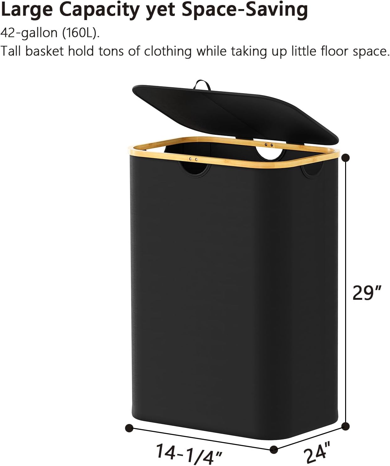 Double Laundry Hamper with Lid