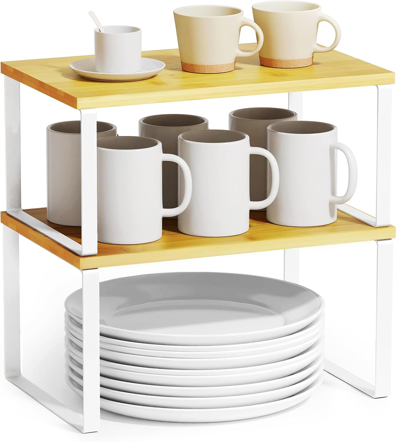 Kitchen Cabinet Organizers short white