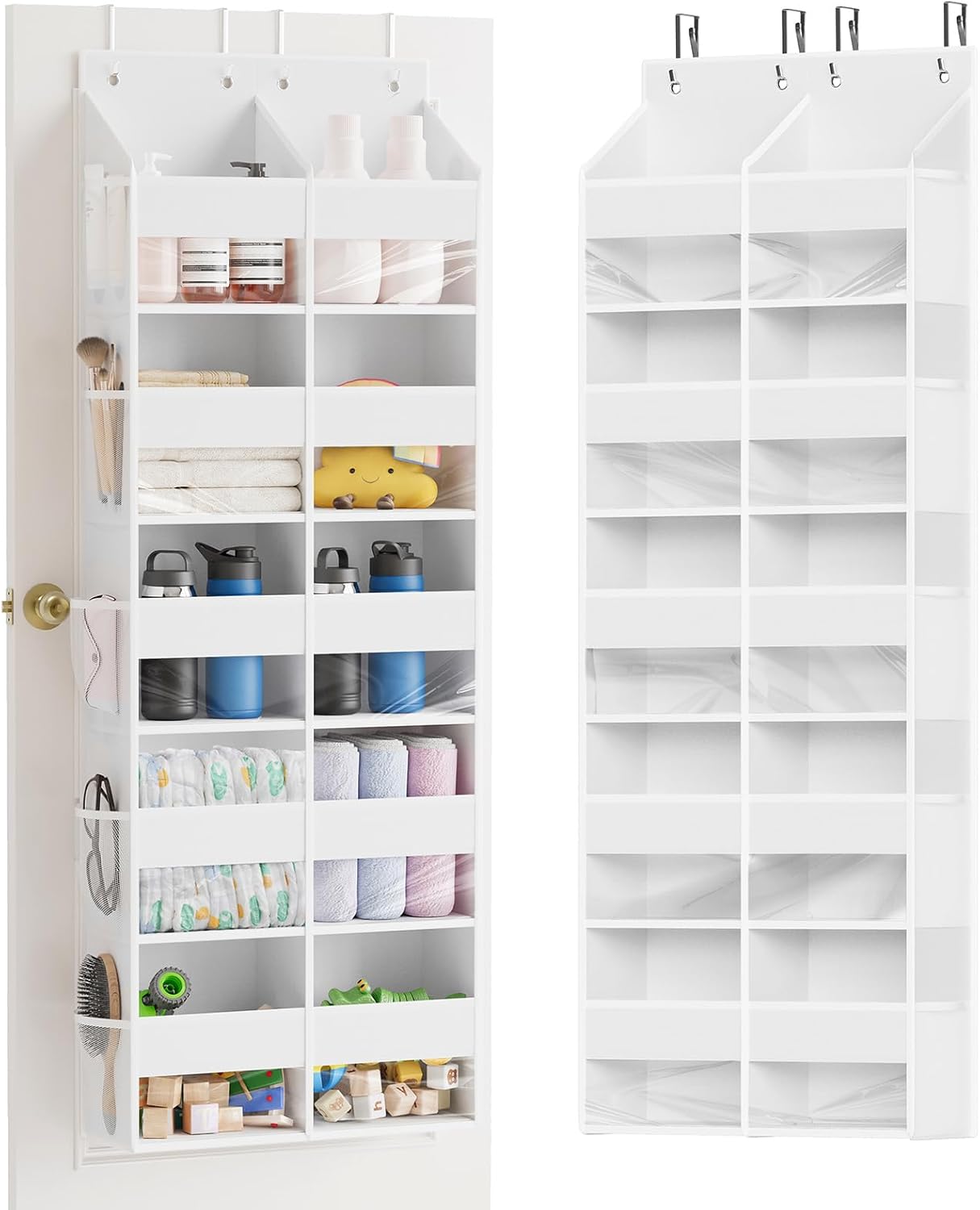 SpaceAid Extra Large Over The Door Organizer with 10 Large Pockets and 10 Mesh Side Pockets