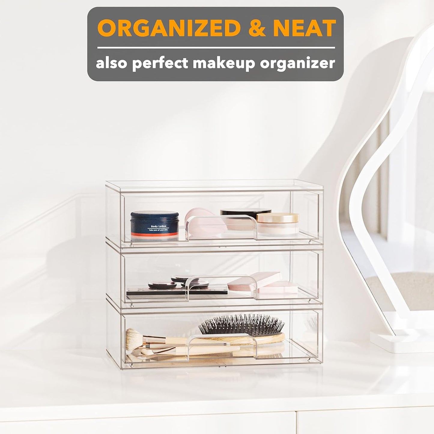 Baby Bottle Organizer by SpaceAid – Countertop & Pantry Storage Solution, 3 Pack, 3L, 10.3"H