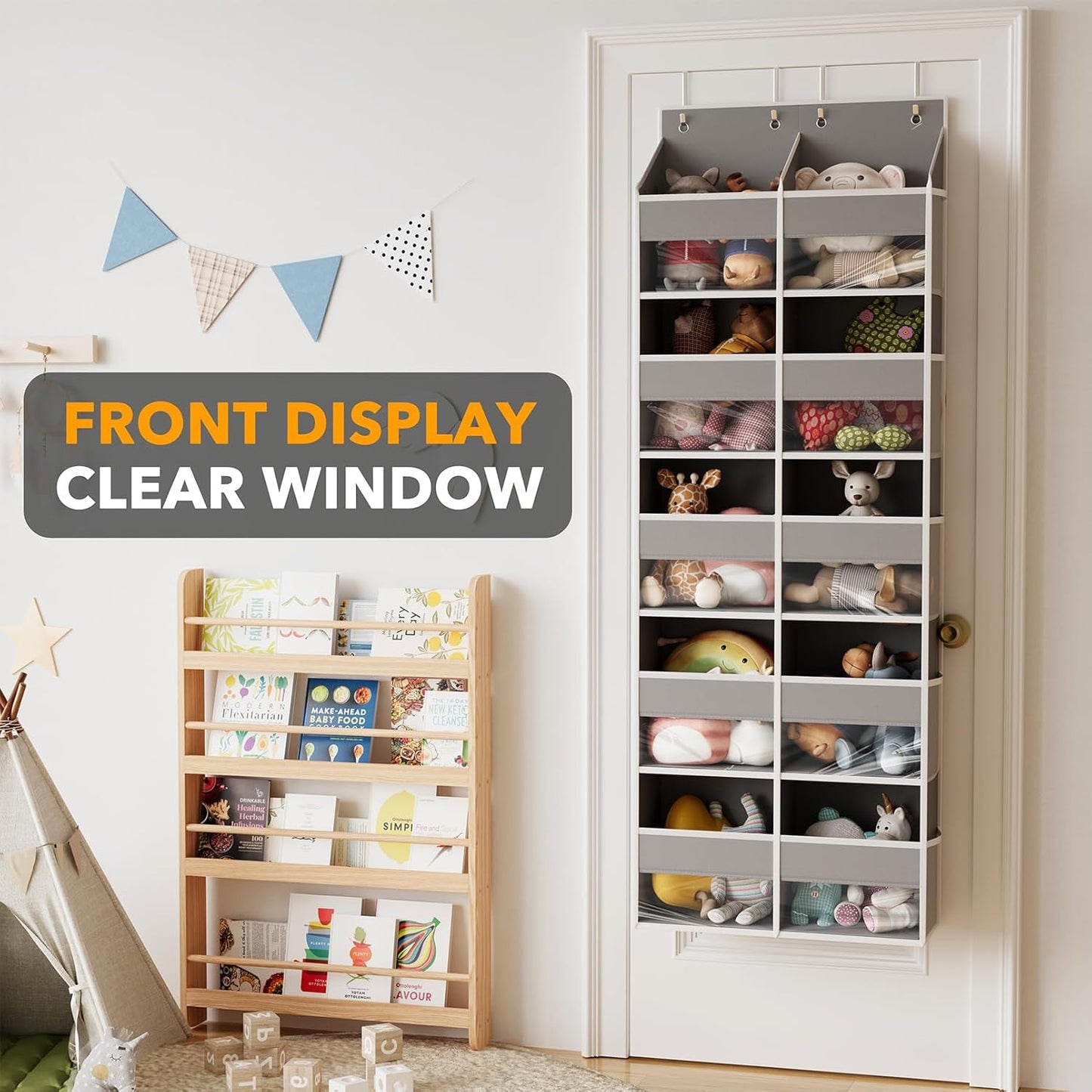 SpaceAid Extra Large Over The Door Organizer with 10 Large Pockets and 10 Mesh Side Pockets