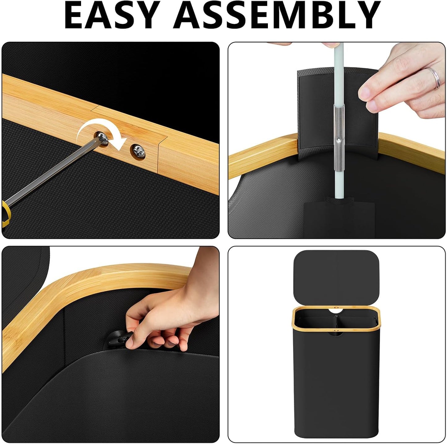 Double Laundry Hamper with Lid